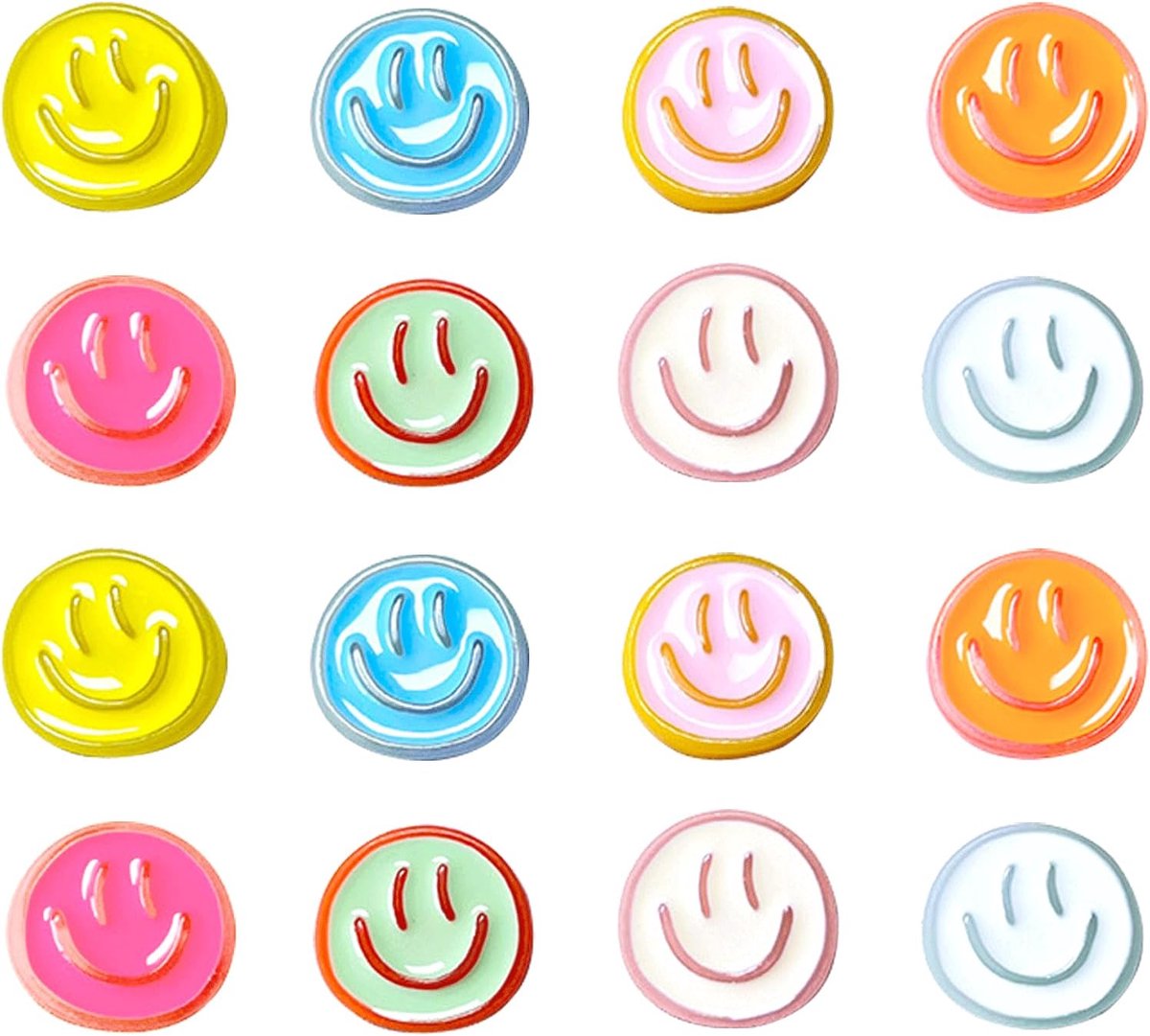 Magneten voor op de koelkast - vrolijke smiley set - 16 kleurrijke emoji magneten - verspreid een goede sfeer - SnelShoppen
