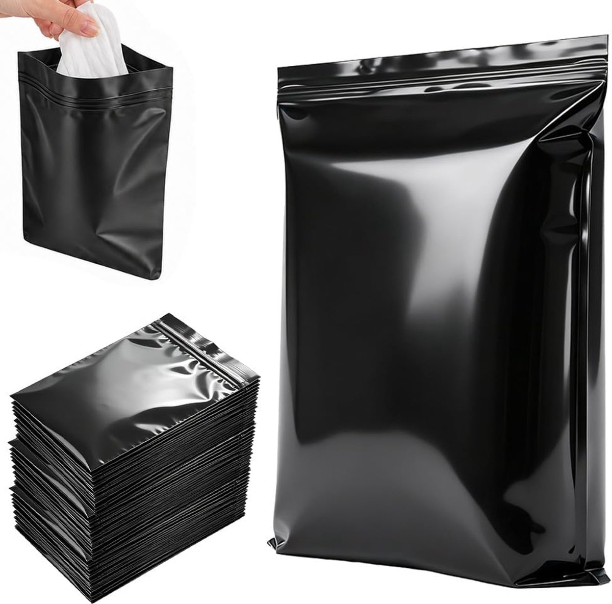 Hygiënezakken 20 x 30 cm - Opaque, Lekvrij - Geurwerend, Discreet Afval - Ideaal voor Verzorgingsproducten - SnelShoppen