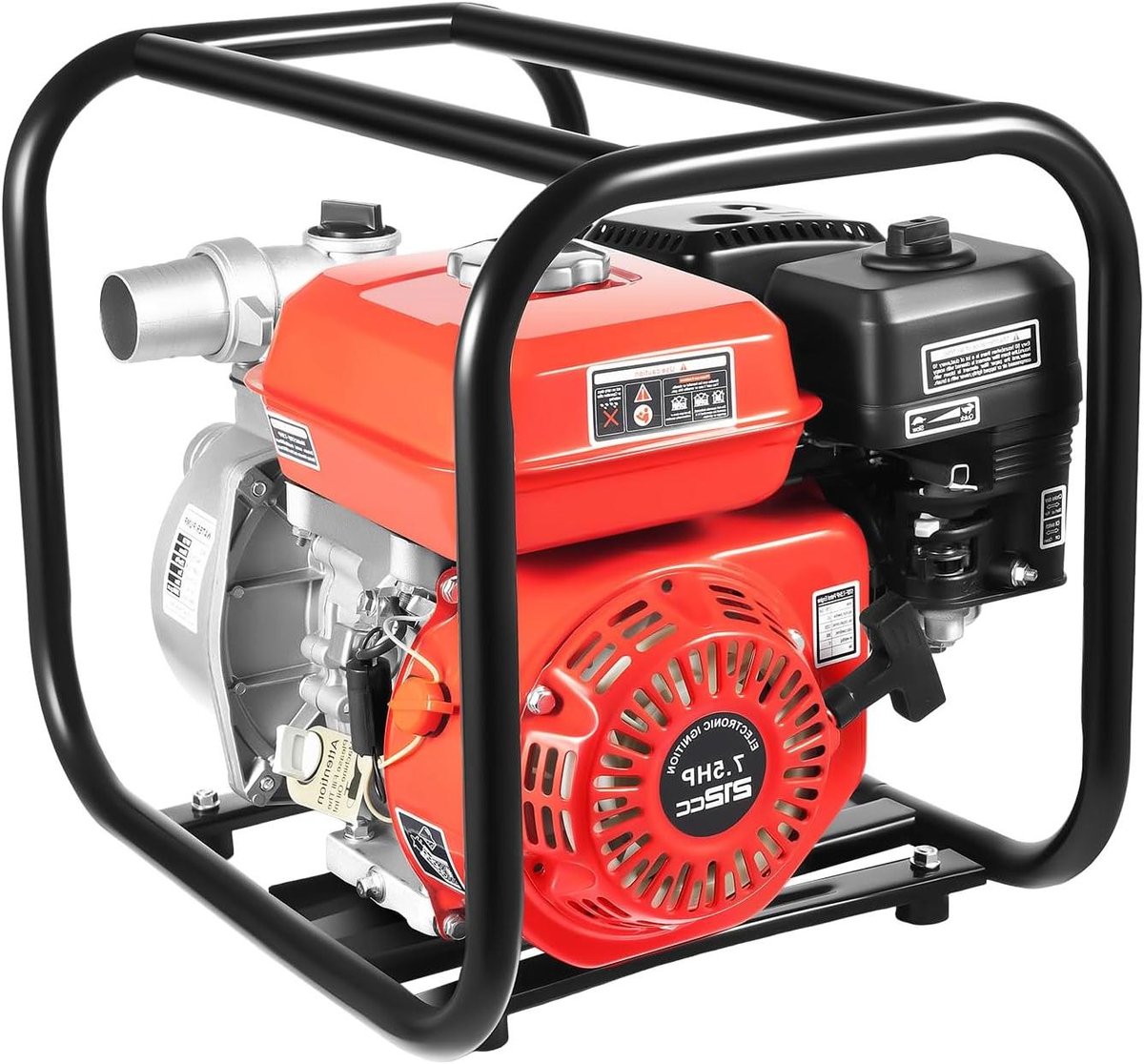 Benzine Waterpomp - Irrigatiepomp Tuinpomp - Tuin Besproeien - 4-Takt Motor - 50mm Aansluiting - Rood