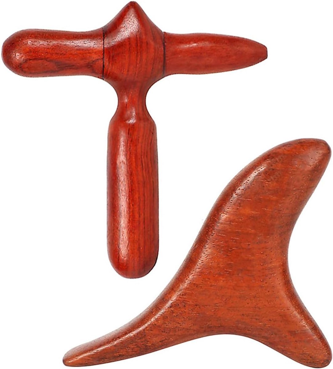 Houten nekmassager - 2 stuks - driehoekige vorm - gerichte verlichting van drukpunten - SnelShoppen