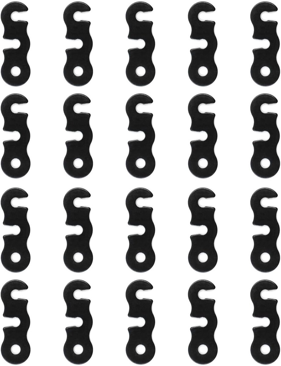 Touwspanners 20 stuks - aluminiumlegering - verstelbaar - ideaal voor tenten - SnelShoppen