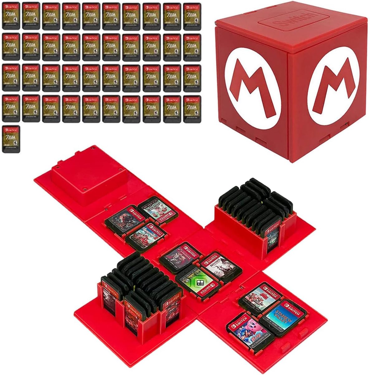 Switch Spelkaart Opbergdoos - 41 Sleuven - Compact en Draagbaar - Ideaal voor Reizen - SnelShoppen
