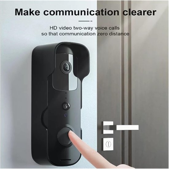 Slimme Deurbelcamera - Video Intercom - Huisbeveiliging Thuis - Waterdicht Design - 50m Bereik - Wit — afbeelding 5