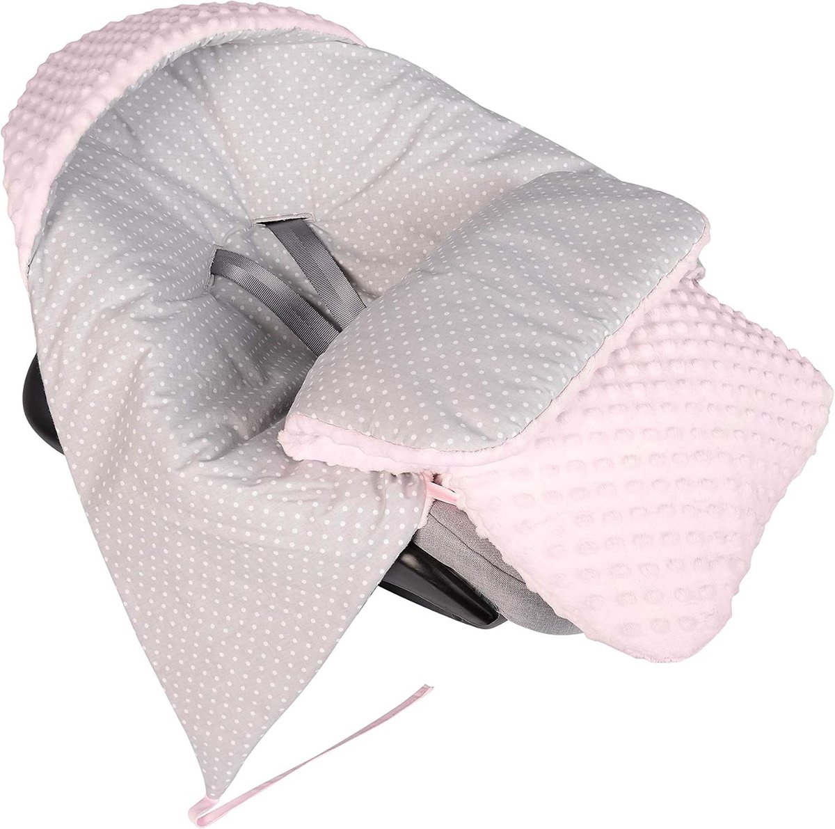 Warmdeken voor babyzitje - 100% katoen binnenkant - Minky fleece buitenkant - Ideaal voor in de kinderwagen - SnelShoppen