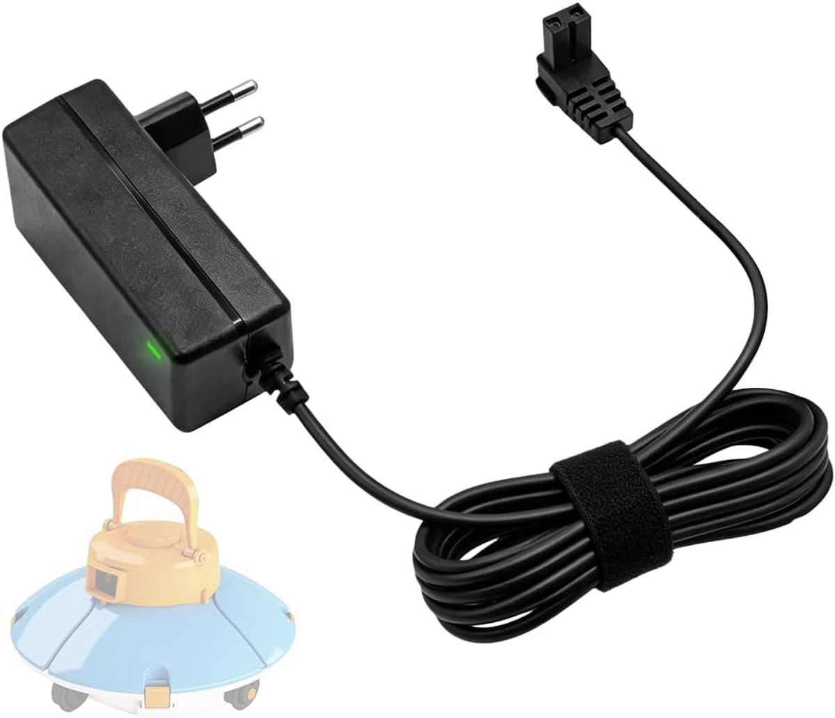 12,6 V voor zwembadstofzuiger, compatibel met Poolrunner Battery Basic 2.0 met 1,2 m netkabel, oplaadkabel compatibel met zwembadrobots