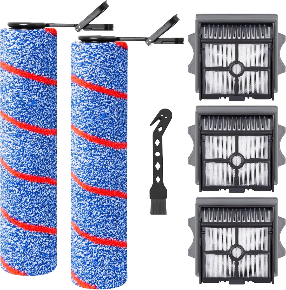 Borstelrollen en filter accessoireset voor Tineco Floor One S7 Artist/Stretch S6 / SWITCH S6 / S7 Stretch Ultra / S9 Artist/Stretch S6 Lite accu-nat- en droogzuiger reserveonderdelen