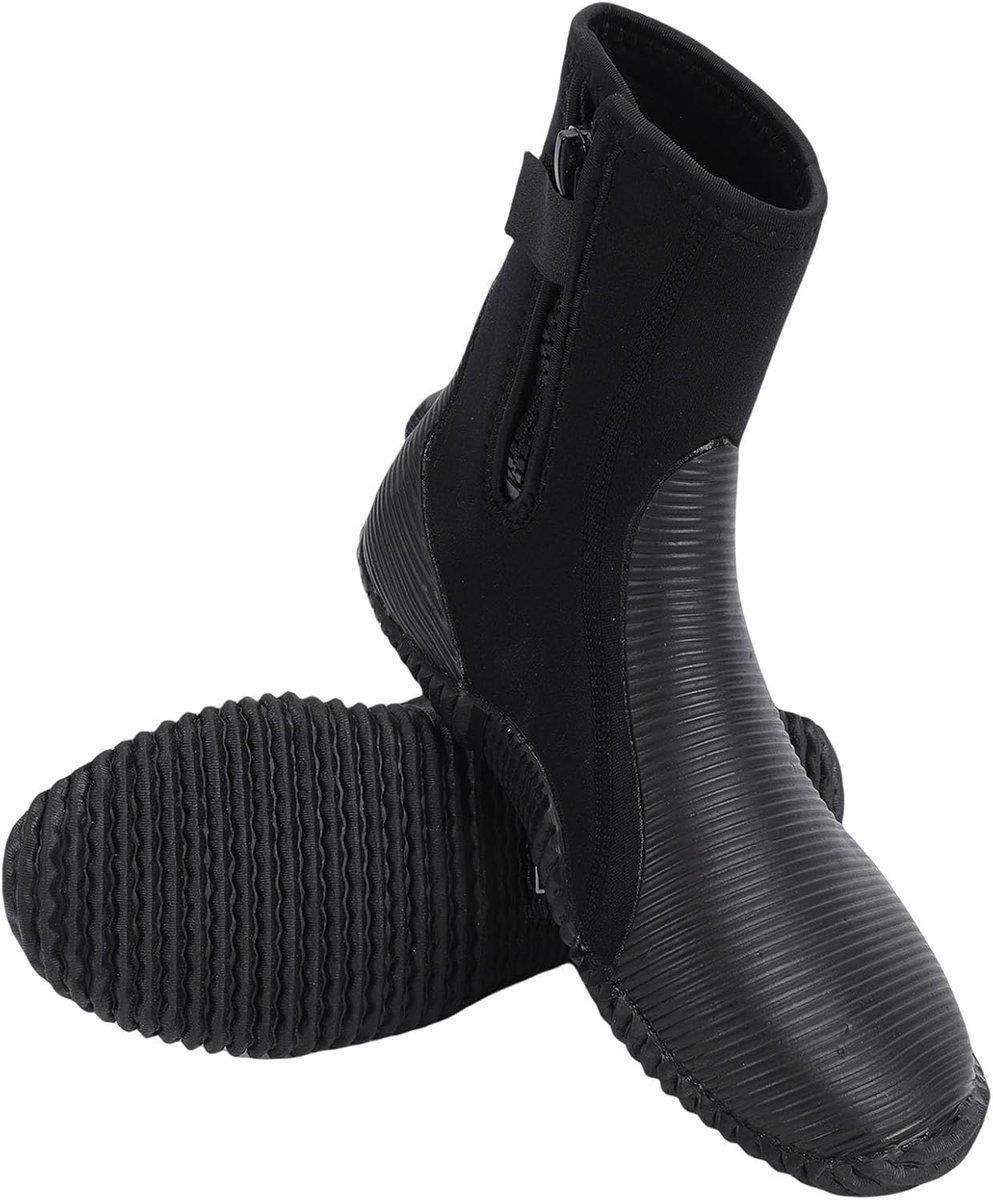 5 Mm, Duiklaarzen Neopreen, Hoge Top Unisex voor Watersport, Antislipzool, Duikschoenen, Duiklaarzen, Neopreen Zoollaarzen (Maat 9)