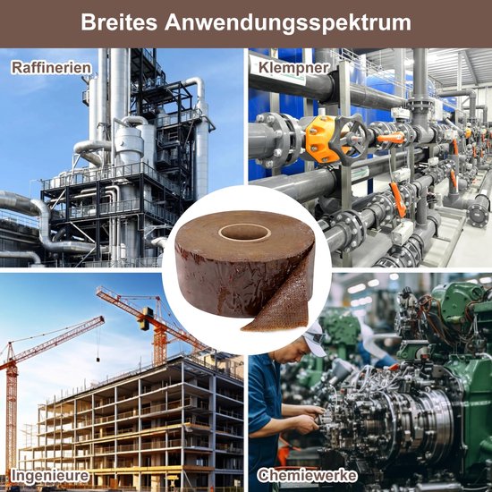 petrolatum, corrosiebeschermband, petrolatum, plakband, anti-corrosief plakband, 10 cm x 10 m, voor aardingsverbinders, diepe stalen buis, aardingsband — afbeelding 2
