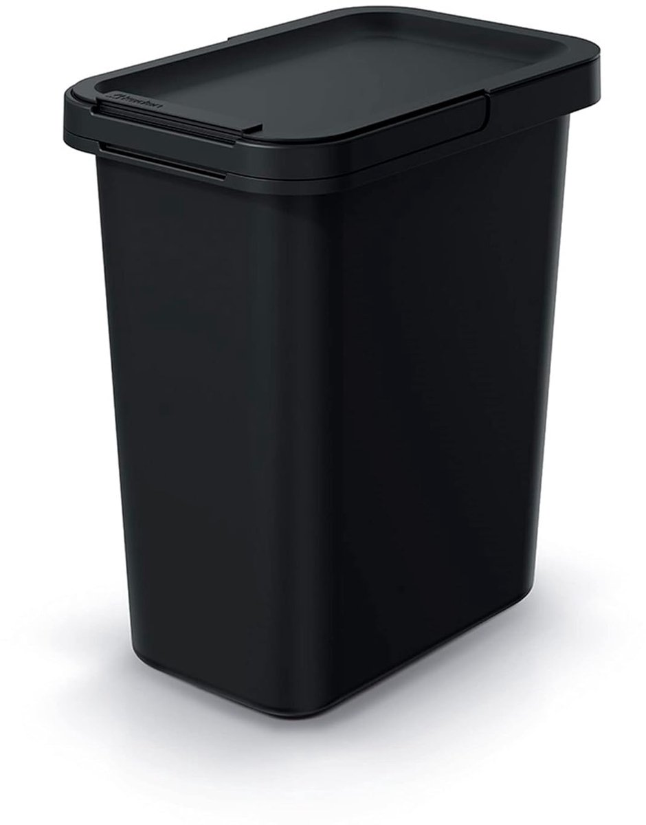Recycling systeem 12L - zwart - stijlvol design - eenvoudig in gebruik - SnelShoppen