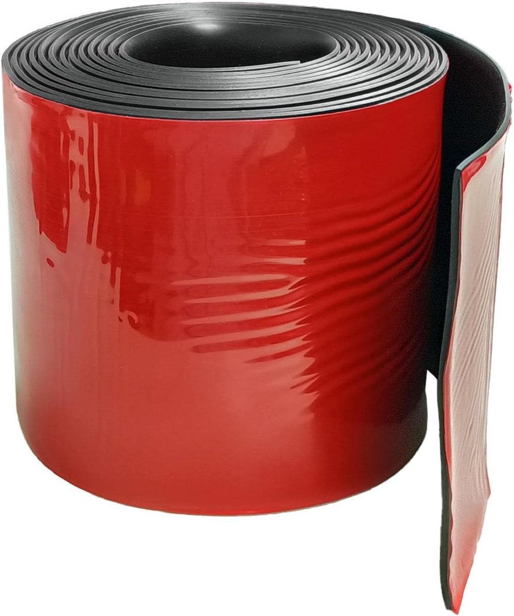 Rubberen band, 100 mm x 3 mm x 6 m, zelfklevend rubber, antislip rubber voor voegen, vloerbescherming, etalage, afdekplaat