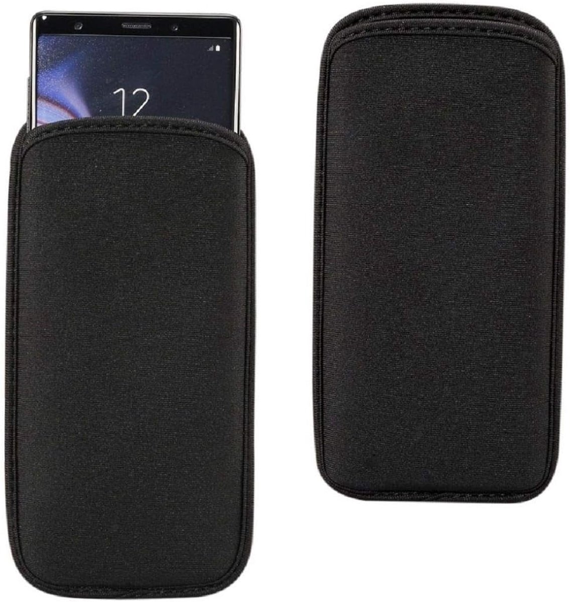 Waterdichte en schokbestendige neopreen sokhoes, slanke draagtas, zachte etui voor BBK Vivo Y81i (2018) - zwart