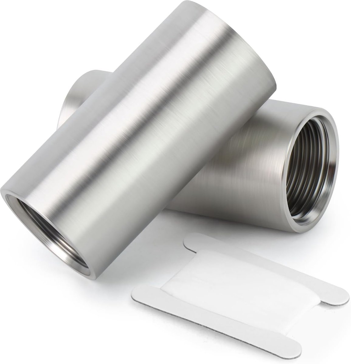 2 Stuks 100mm 1/4" Binnenlandse x 1/4" Vrouwelijke BSP Tepel Gegoten Pijp 304 Roestvrij Stalen Buisleidingen