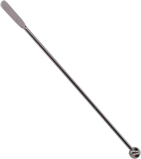 Roerstaaf Stainless Steel - Cocktail roerder - Drankjes Mixen - Gladde Afwerking - 19 cm - Ruthenium Zwart — afbeelding 3
