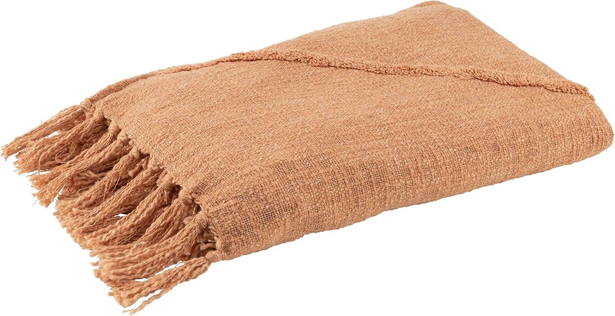 Sprei met fluiten, katoen, koraalrood
