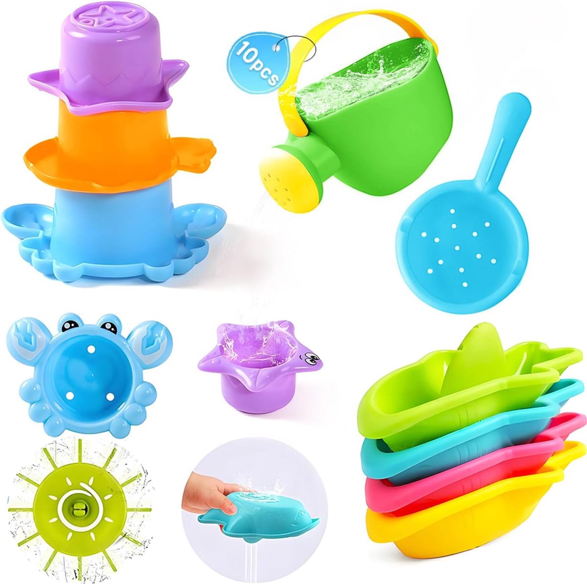 Badspeelgoed voor baby's, waterspeelgoed voor kinderen, badspeelgoed, vanaf 1, 2, 3, 4 jaar, waterspeelgoed voor kinderen, zwembad, speelgoed