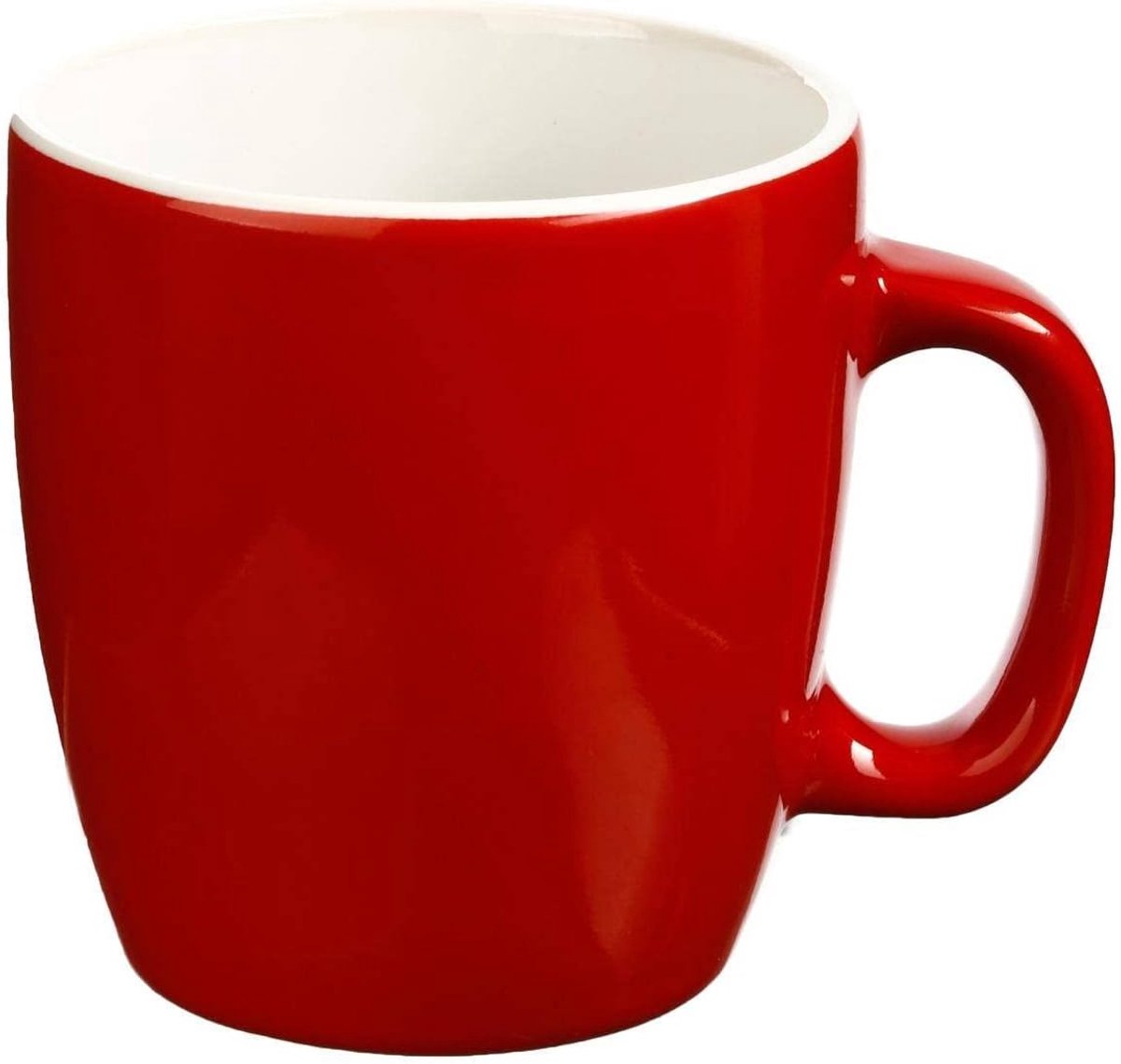 Mokken rond 18 cl - rood - stevig ontwerp - ideaal voor elke drank - SnelShoppen