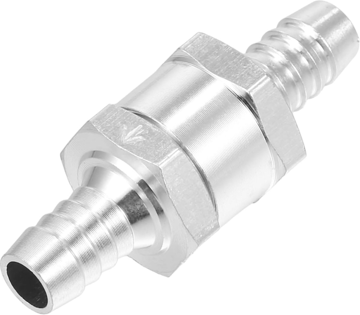 Terugslagklep Interne Niet-Retour Eenrichtings Terugslagklep voor Benzine Diesel voor Brandstofsystemen Duurzaam Aluminiumlegering 3/8" 10mm Buitendiameter 1 stuk