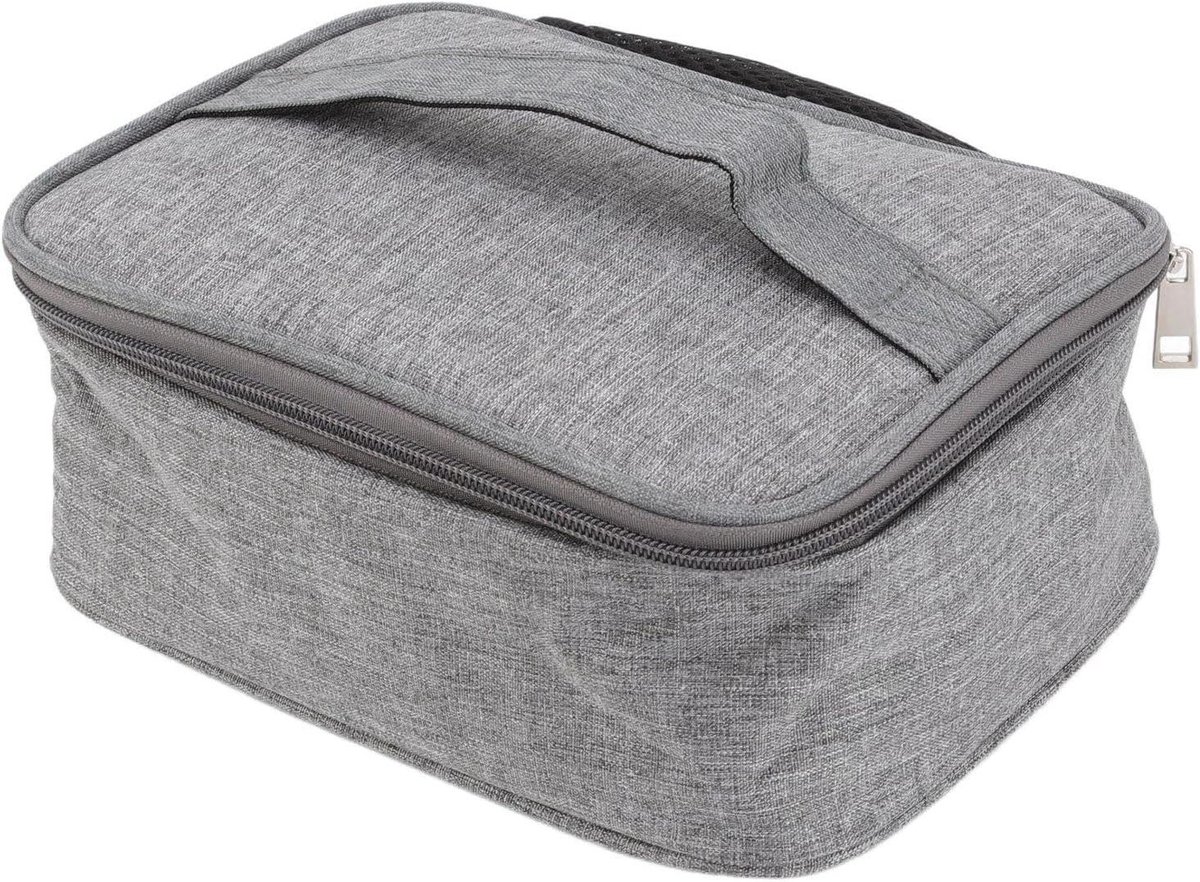 Mini Draagbare Oven - Verwarmde Lunchtas - Warme Maaltijden Onderweg - Efficiënt USB Verwarming - Compact Ontwerp - Grijs