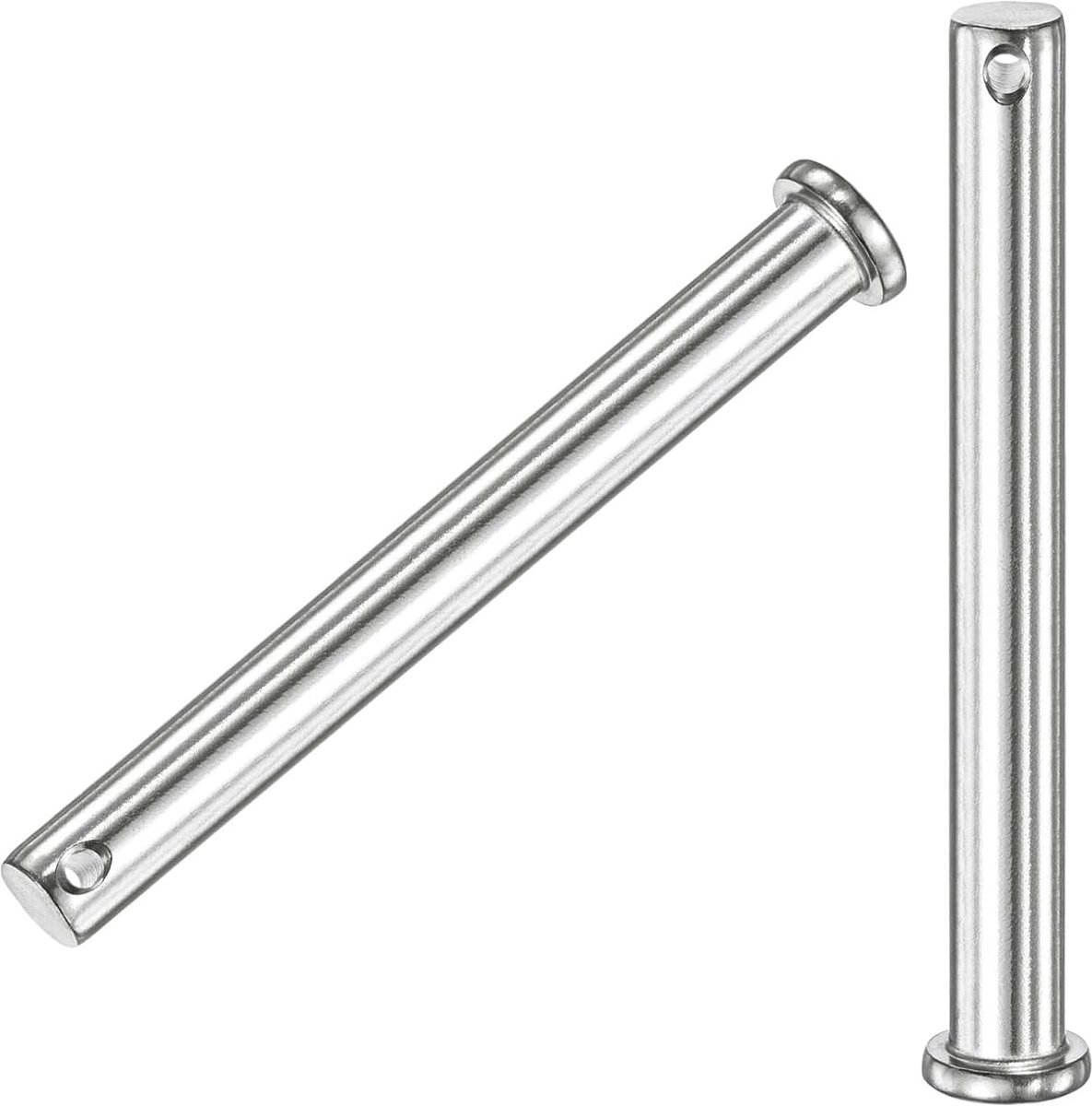 2 stuks vorkbouten met één gat, M10 x 110 mm, platte kop, roestvrij staal 304, voor mechanische verbindingen, vaste onderdelen, bootbouw