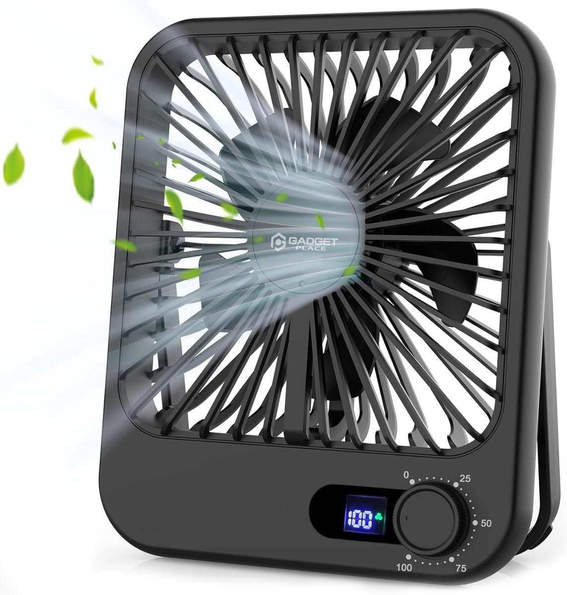 Draadloze tafelventilator USB - 100 snelheden - Stil <30dB - Verstelbaar 180° - SnelShoppen
