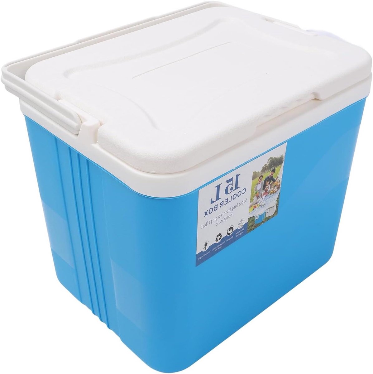 Geïsoleerde Koelbox - Draagbare Koeler - Buitenactiviteiten - Voedselveilig EPS Materiaal - 15 Liter - Blauw