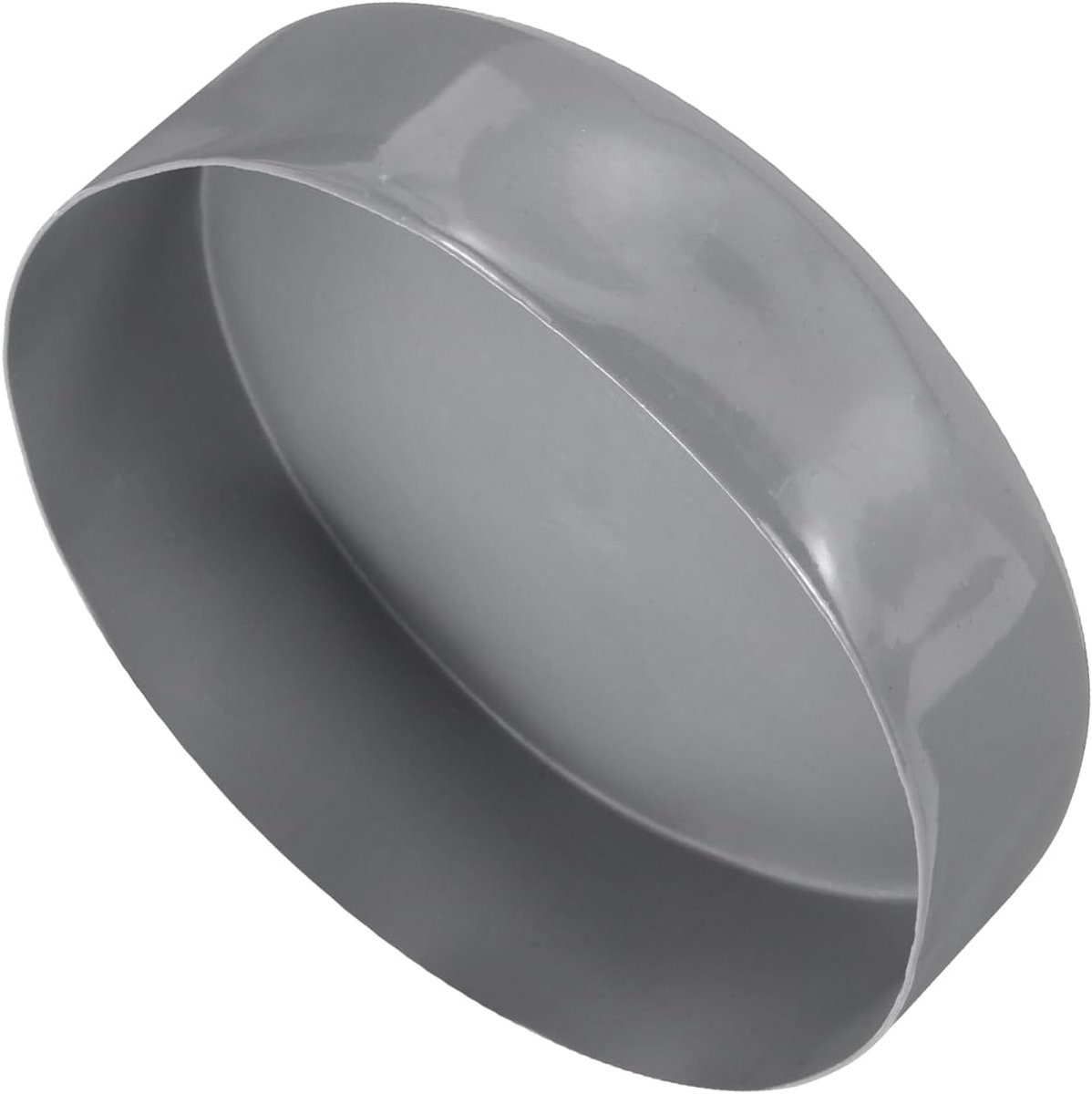 4 stuks rubberen eindkappen 180 mm ronde afdekking vinyl schroefdraadbeschermers lichtgrijs