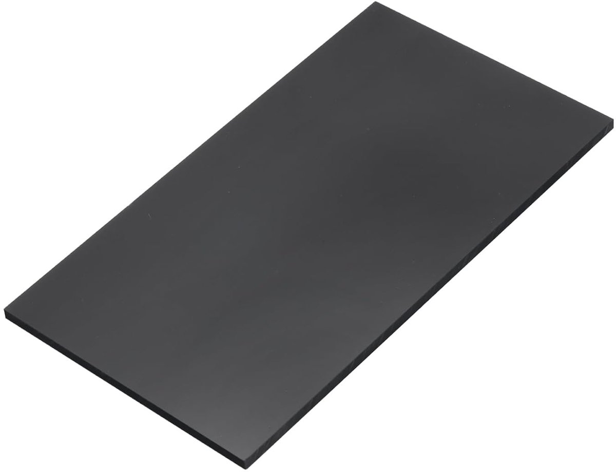 Zwarte ABS-kunststofplaat 18 x 10 x 1,4 cm voor bouwmodellen, doe-het-zelf handwerk, panelen, 1 stuk