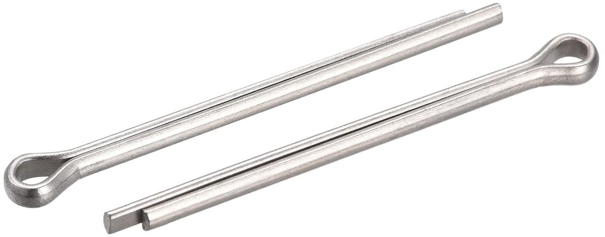 sourcing map 60 stuks splintpen gedeelde splint bevestiging roestvrij staal clip borgspen voor automechaniek 3 mm x 45 mm