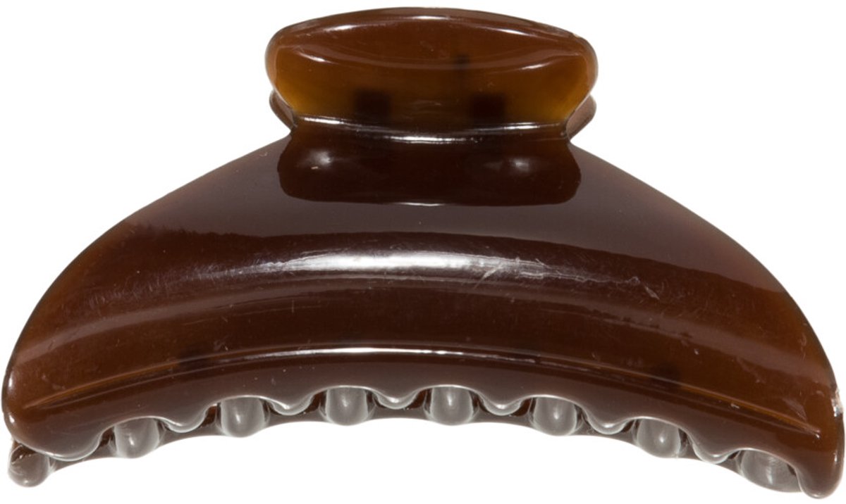 Zenner - haarklem bruin - small - Made in Italy - bio based - 6,5cm