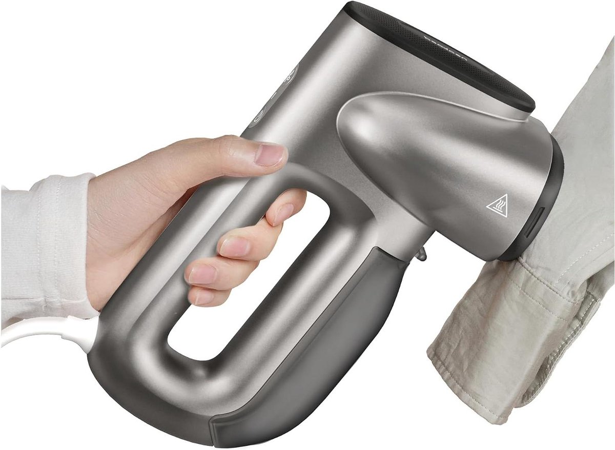 Kledingstomer met Zuigfunctie - Reisstomer Stoomstrijkijzer - Kreukvrije Kleding - AirIron Technologie - 118 ml - Zilver