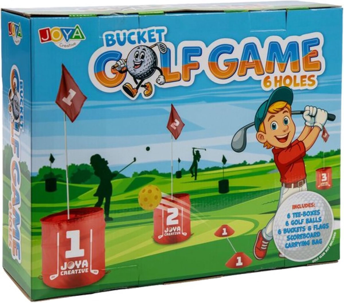 Golf spelset 6-holes - buitenspel voor kinderen en volwassenen - compleet met ballen en opbergtas - SnelShoppen