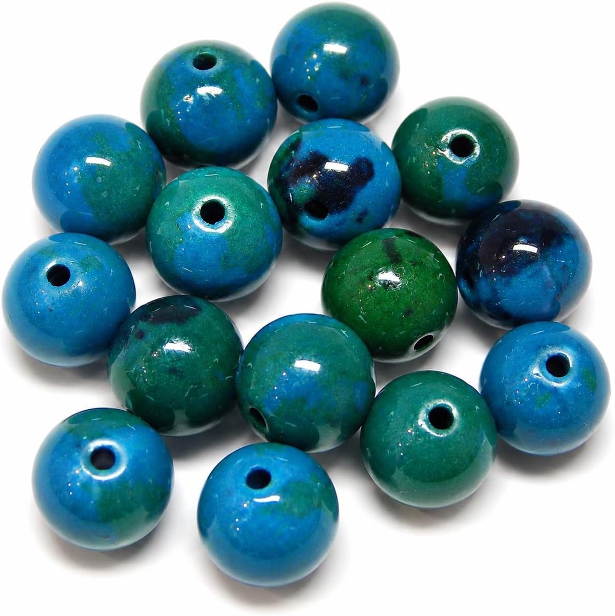 Chrysocolla Chrysokoll Azuriet edelsteen kralen rond 4mm 6mm en 8mm blauw groen edelstenen Gemstone Beads (4 mm)