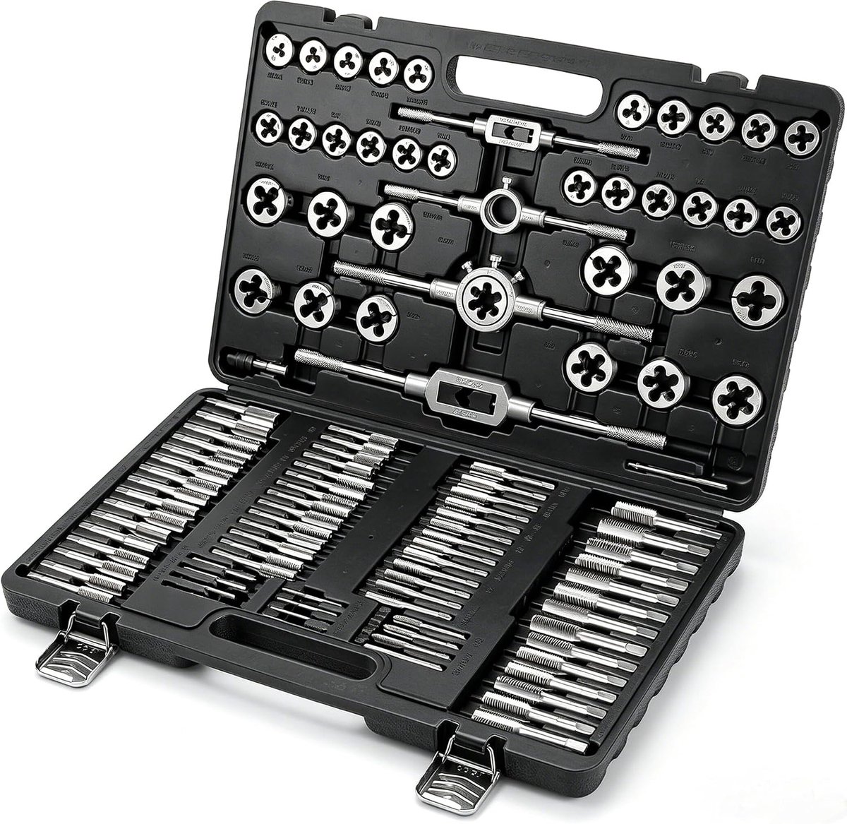 Schroefdraadsnijderset M2-M18 - 110-delig - gehard staal - perfect voor schroefdraadwerkzaamheden - ShopVlot