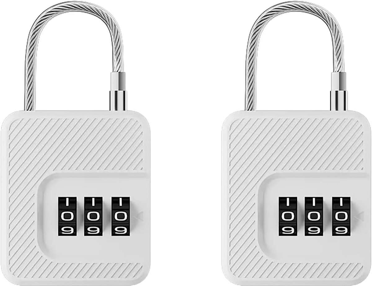Kinderslot 2 Stuks - 3 Cijfers Combinatieslot - Herbruikbaar - Voor Veiligheid in Huis - ShopVlot
