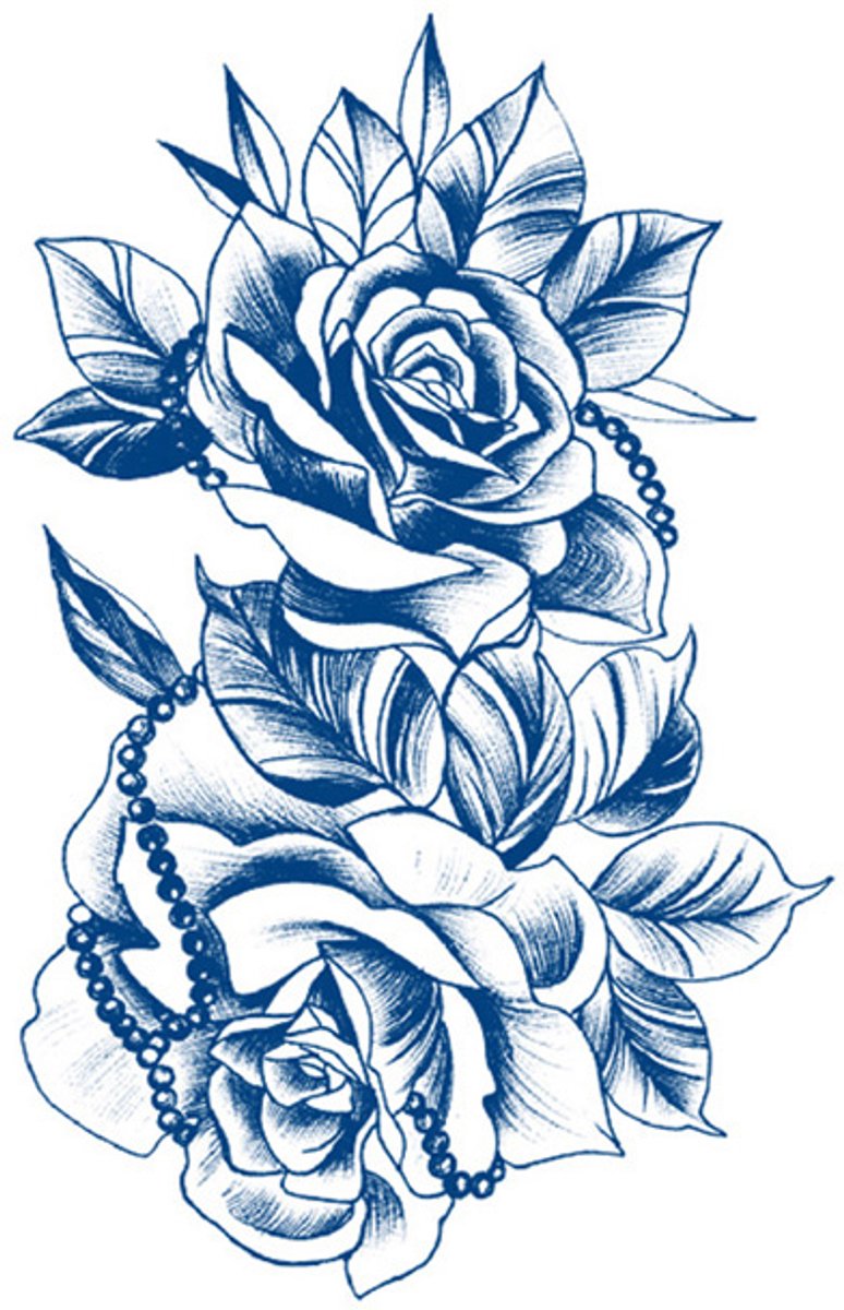 Tijdelijke tattoo Royal Roses 2 weken