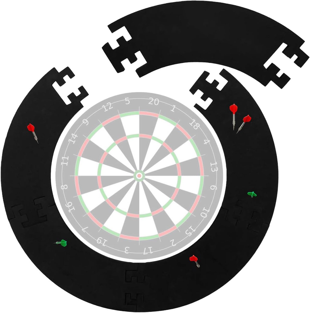 Dartbord Veiligheidsring 5-set - EVA materiaal - Wandbescherming - Duurzaam en eenvoudig te reinigen - ShopVlot