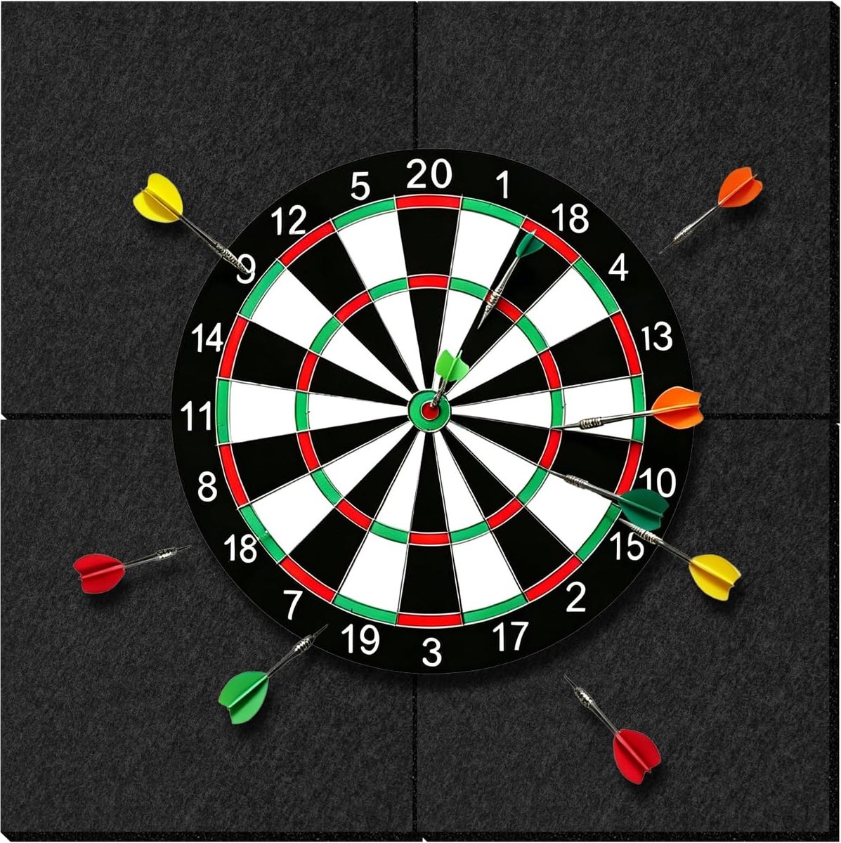 Vilten dartbord wandbescherming - vilt - bescherming tegen schade - ideaal voor dartliefhebbers - ShopVlot