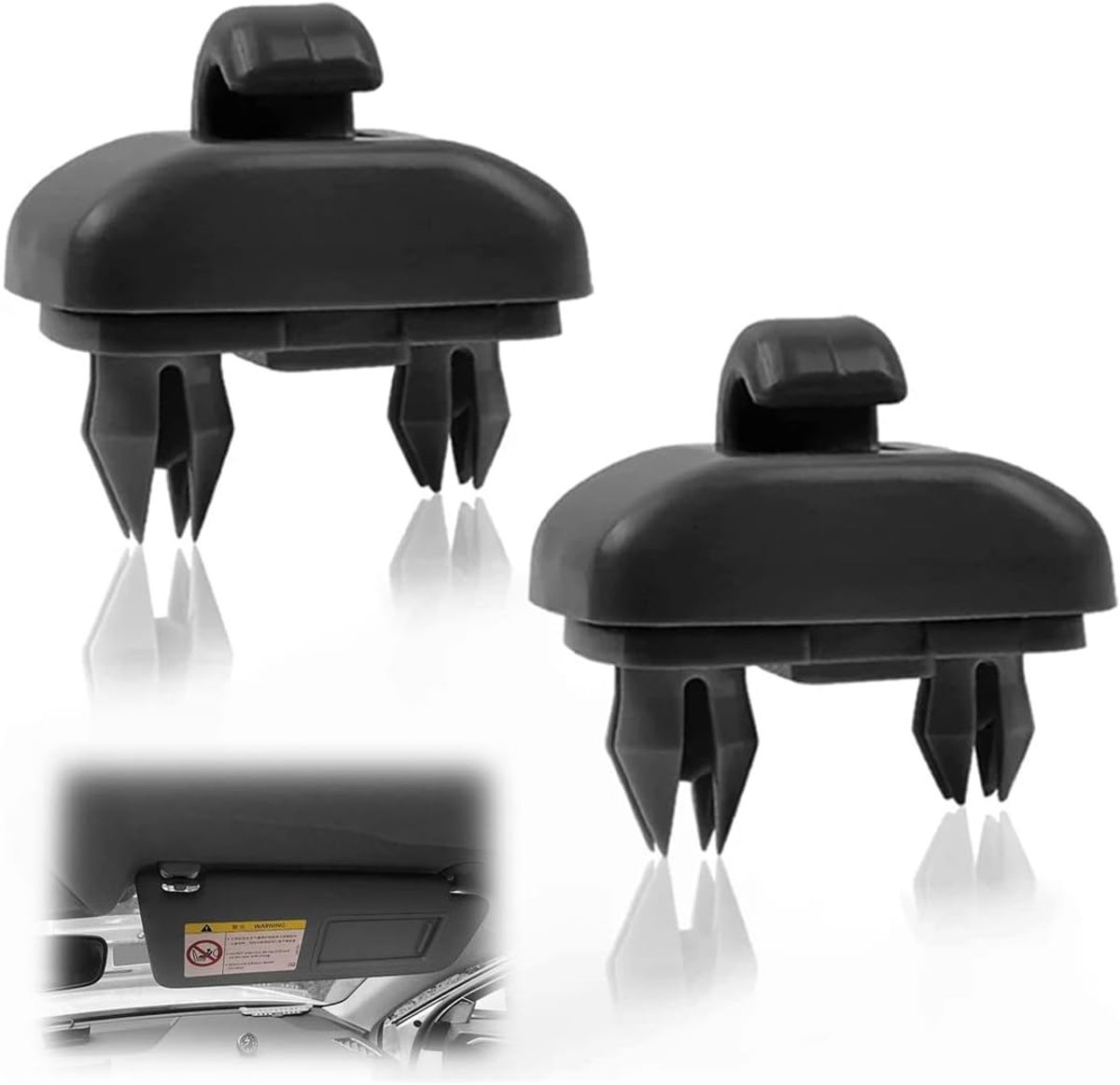 Zonnevisclip auto - 2-pack vervangende clips - compatibel met Audi modellen - eenvoudig in gebruik - ShopVlot
