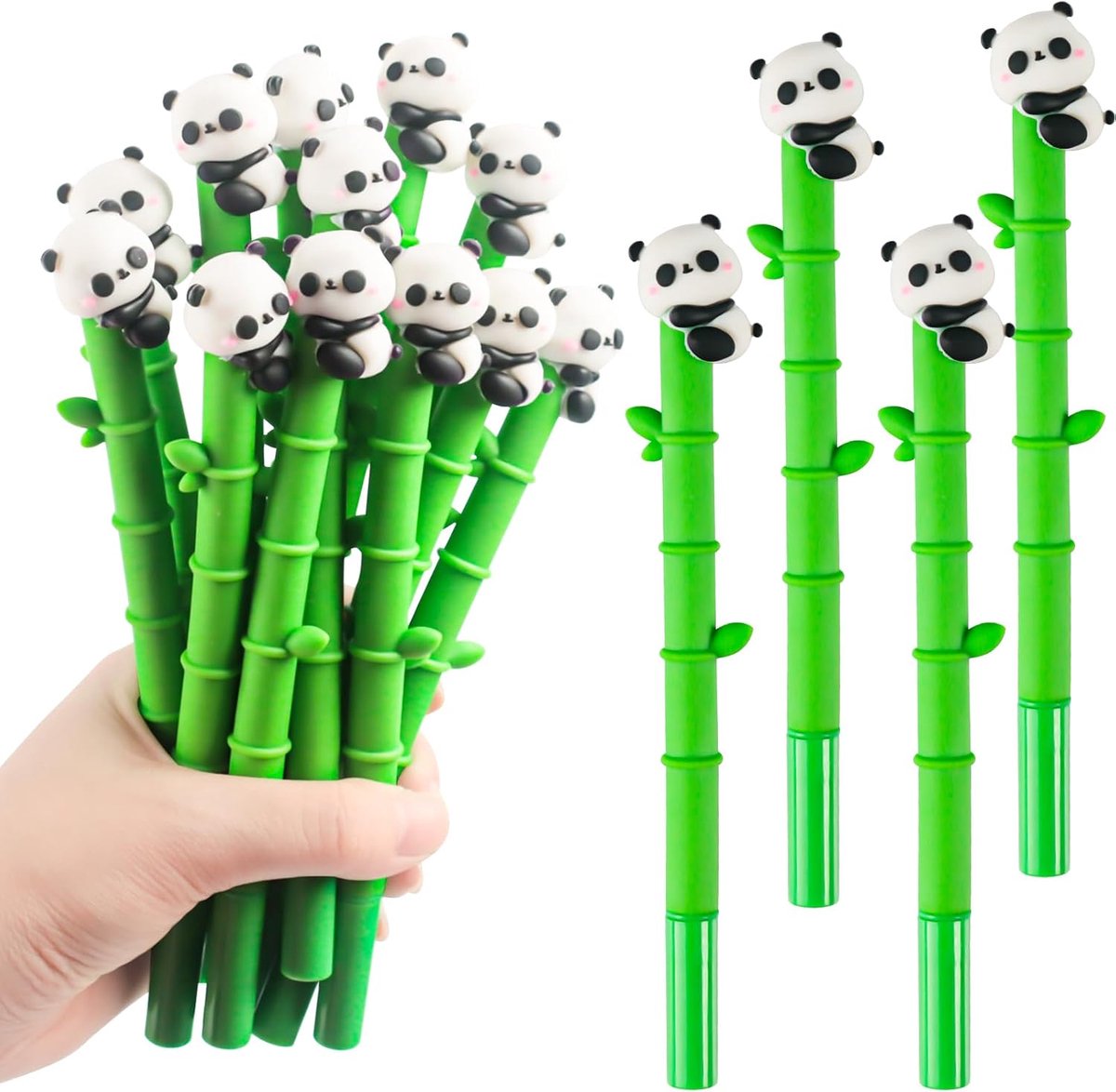 Gelpen set 20-delig - cartoon panda - neutrale inkt - ideaal voor school en kantoor - ShopVlot