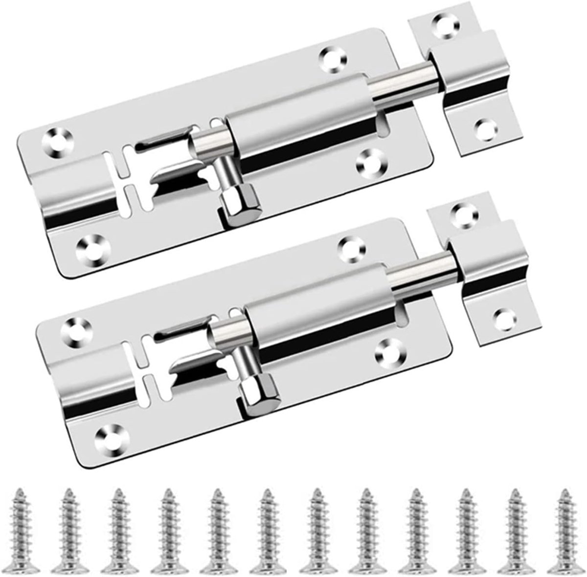 Deurslot 7.5 cm - RVS - Polijstproces - Veiligheid voor deuren en ramen - ShopVlot