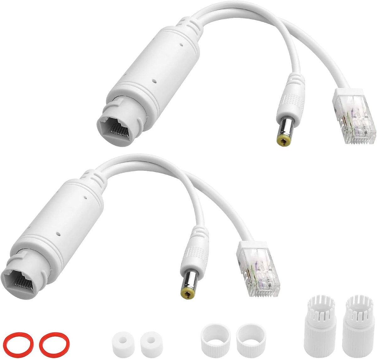 PoE splitter 48V naar 12V - IP55 waterdicht - 5.5 x 2.1mm DC jack - Geschikt voor IP-camera's - ShopVlot