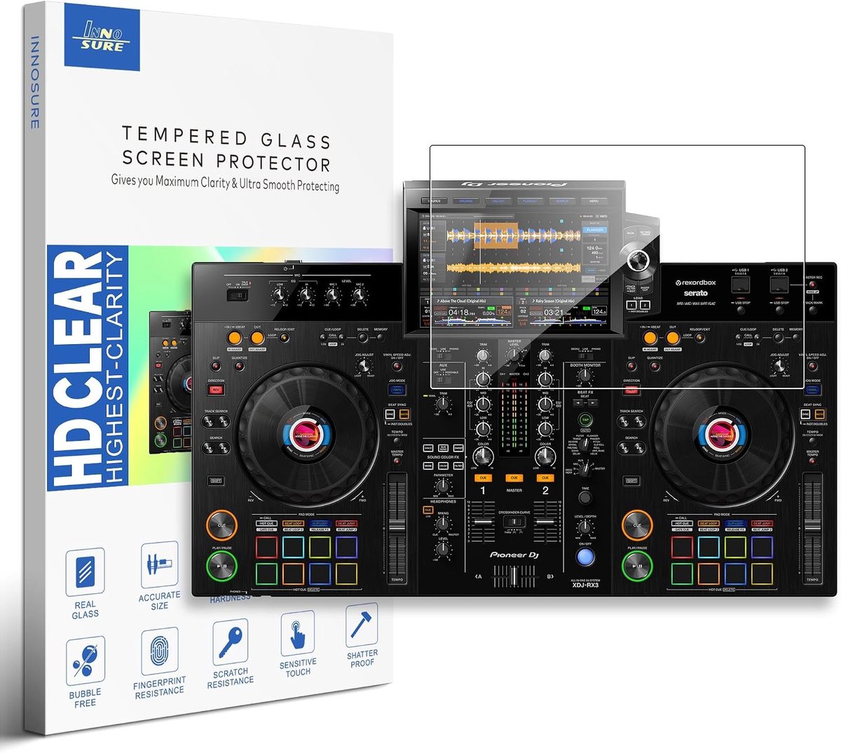Schermbeschermer voor AlphaTheta XDJ-RX3 - Gehard glas - 9H krasbestendig - Optimale bescherming voor touchscreen - ShopVlot