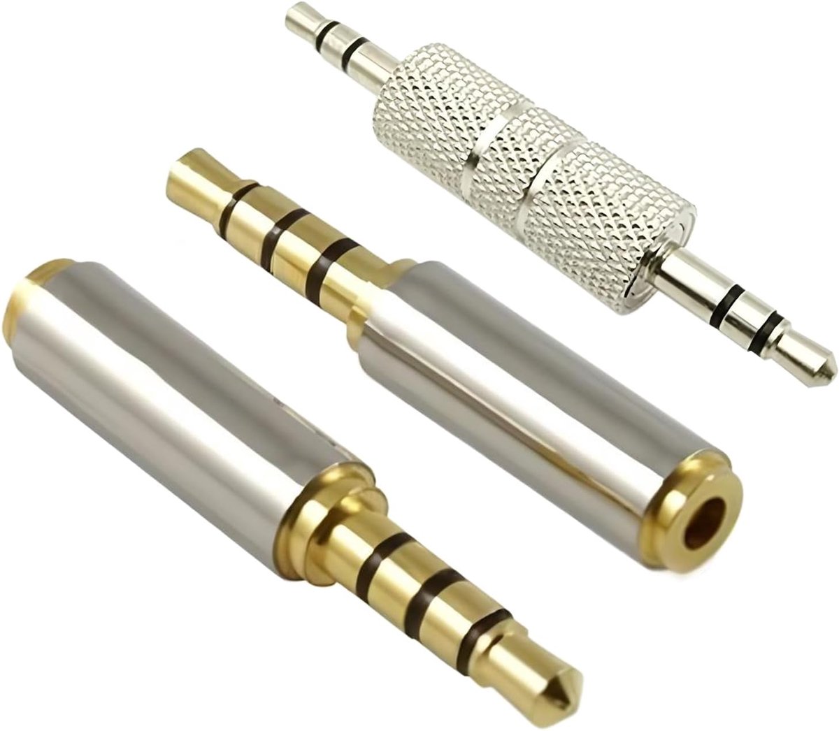 Audio adapter jack 2.5mm naar 3.5mm - 3-delige set - mannelijke en vrouwelijke converters - veelzijdige audio-oplossing - ShopVlot