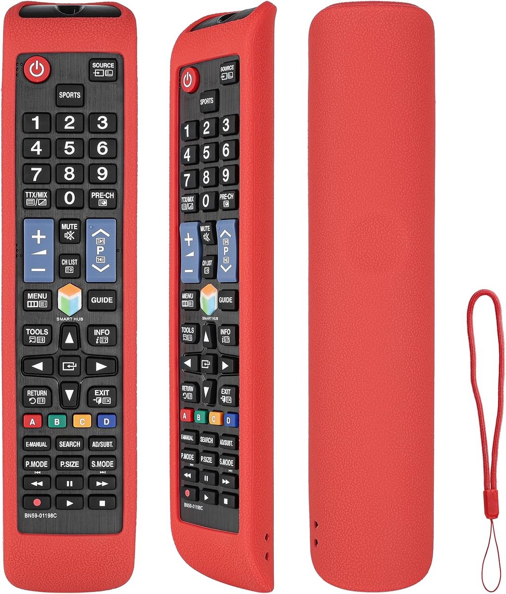 TV afstandsbediening hoes - schokbestendig - rode kleur - bescherming tegen beschadigingen - ShopVlot