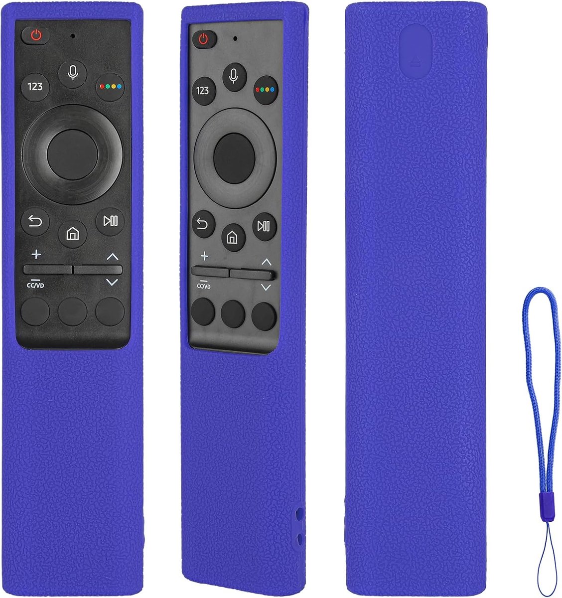 Siliconen afstandsbediening hoes - stootvast - met sleutelkoord - voor Samsung QLED TV afstandsbediening - ShopVlot