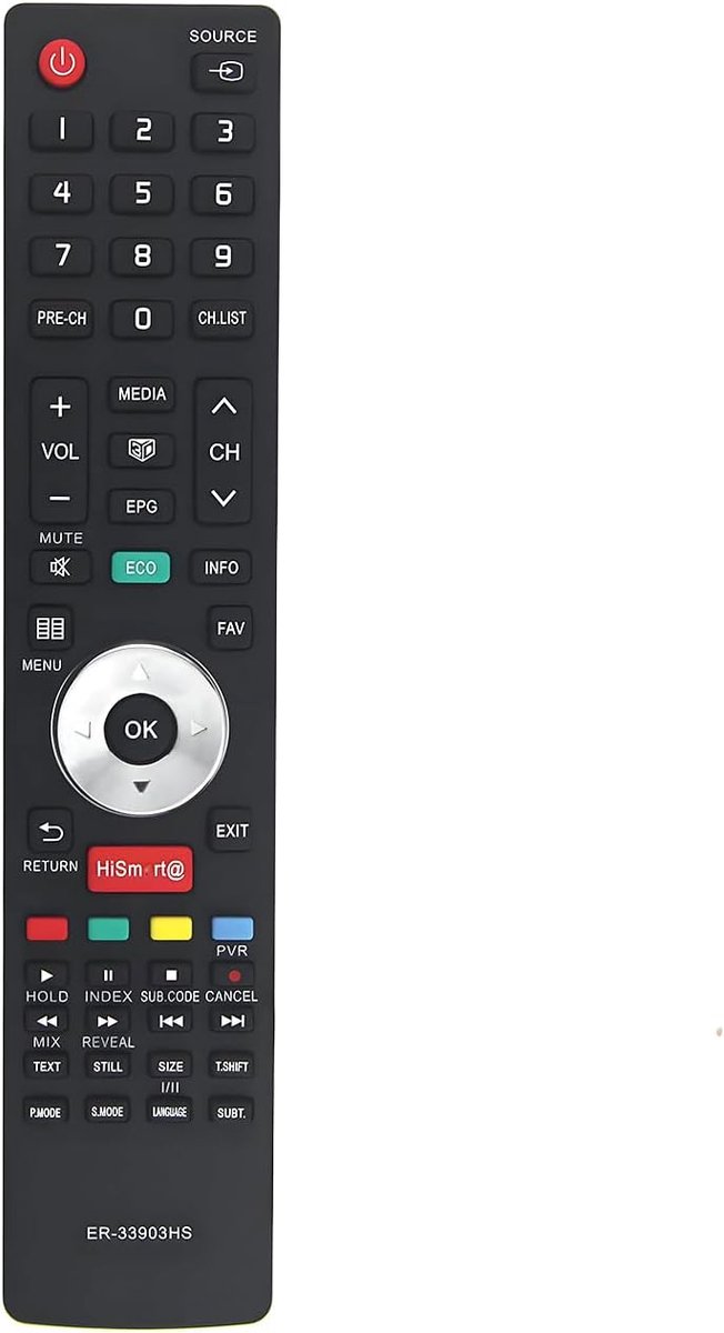 Vervangende afstandsbediening Hisense Smart TV - Eenvoudig in gebruik - Geen programmeren nodig - ShopVlot