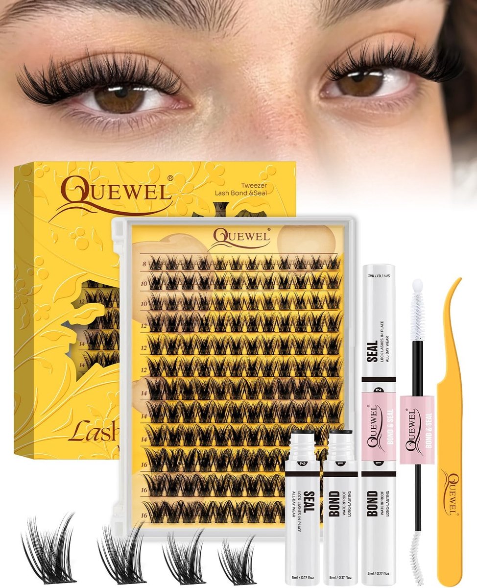 Wimperextensions set delicate - cluster wimpers - dunne band - natuurlijke look - ShopVlot