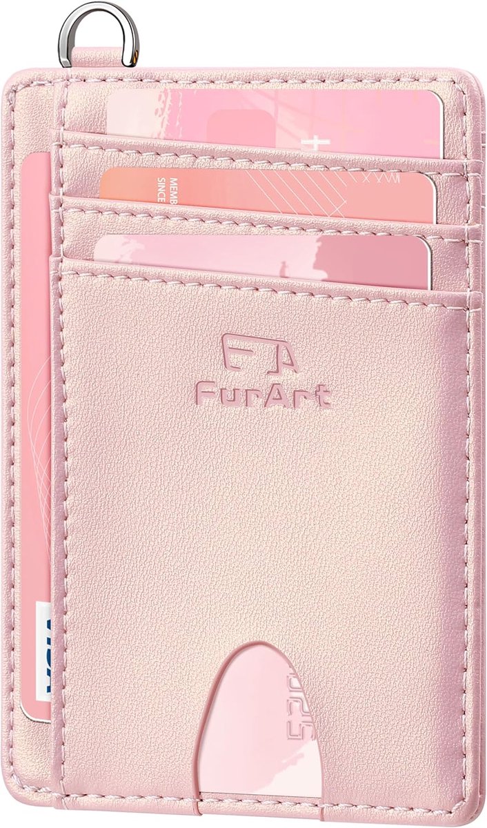 Thijox - Minimalistische Slanke Portemonnee RFID-Blokkerende Creditcardhouder voor Mannen en Vrouwen, Ultradun Design met D-Beugel, 7 Kaartvakken, Per