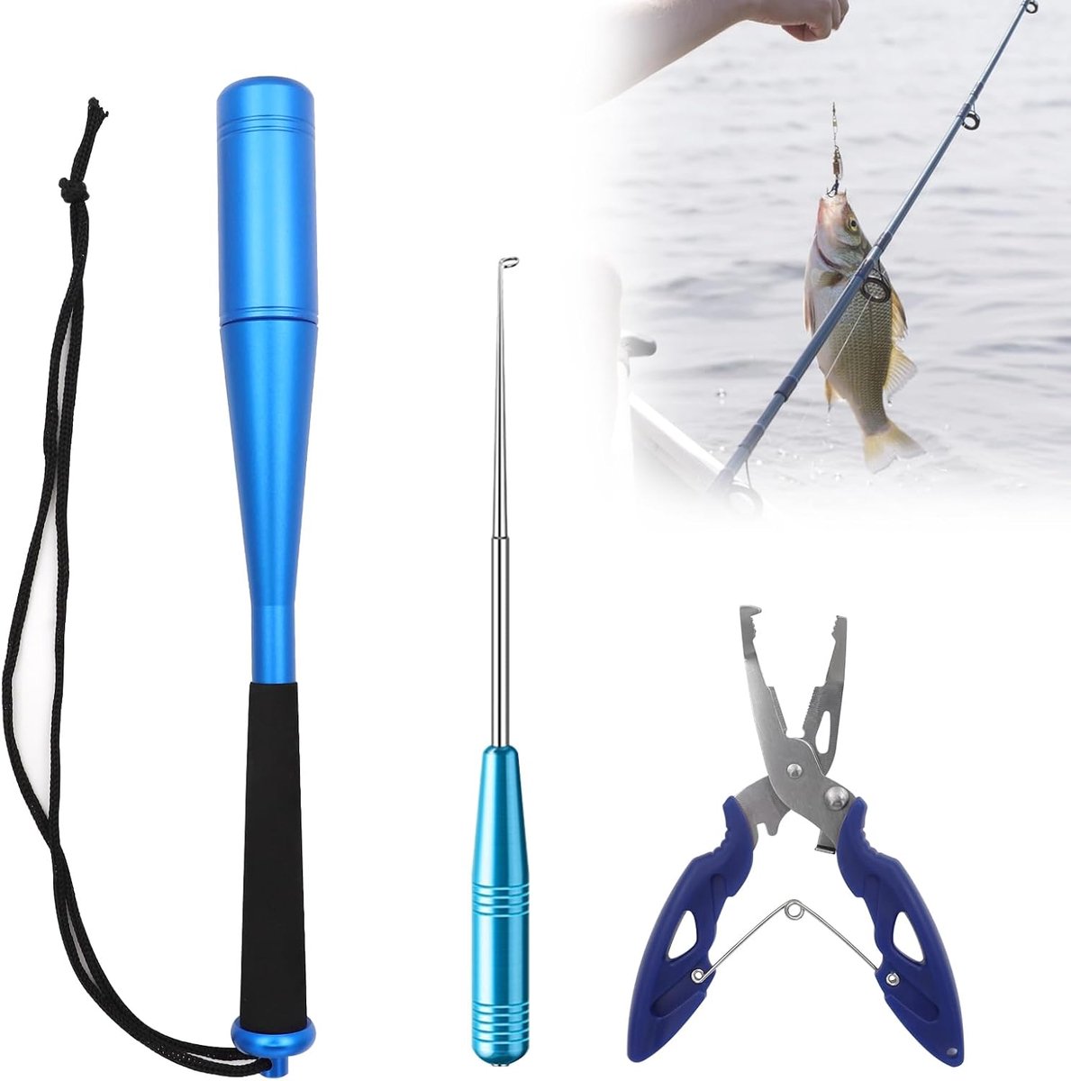 Viskilling 24,5cm - Aluminium viskiller - Inclusief vistangen en haakverwijderaar - Ideaal voor beginners - ShopVlot