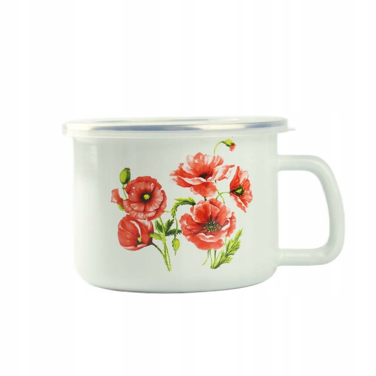 Merkloos Emmer voor melk/chocolademelk met deksel, 1000ml, inductie/gas